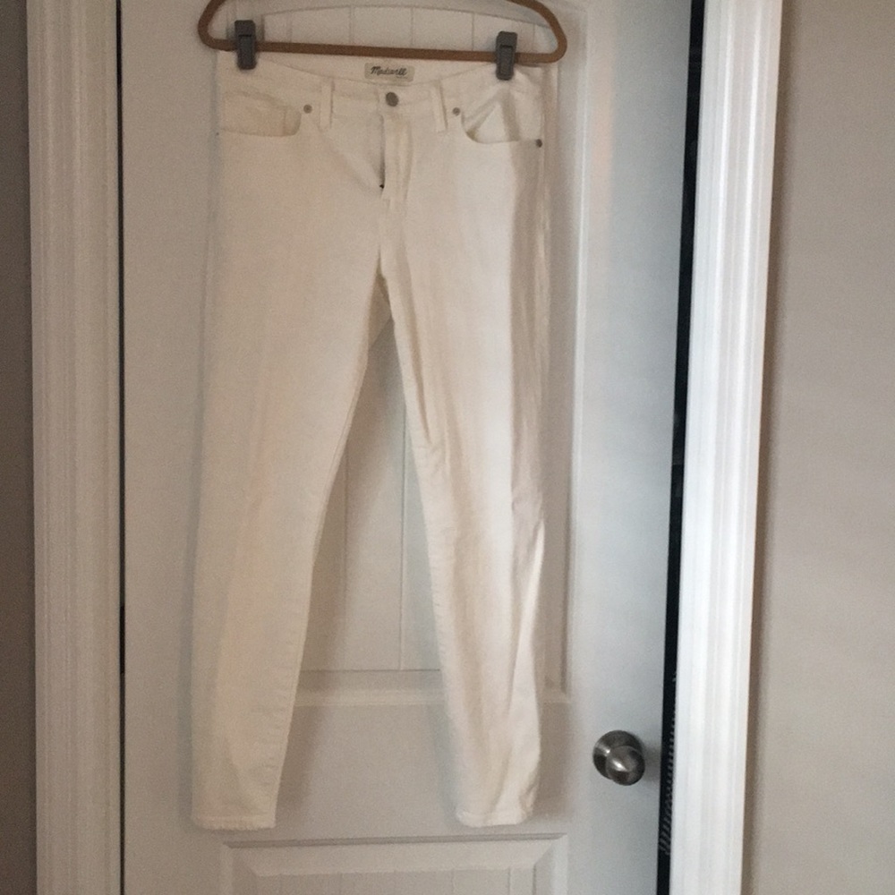 Madewell off white stretchy jeans